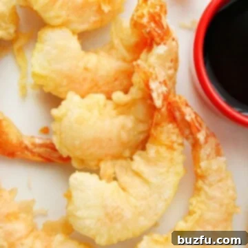 Shrimp Tempura on a white plate.