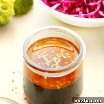 Toasted Sesame Vinaigrette 3 Salad dressing in a jar.