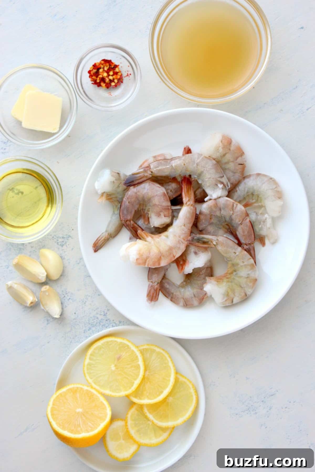 Ingredients on a board.