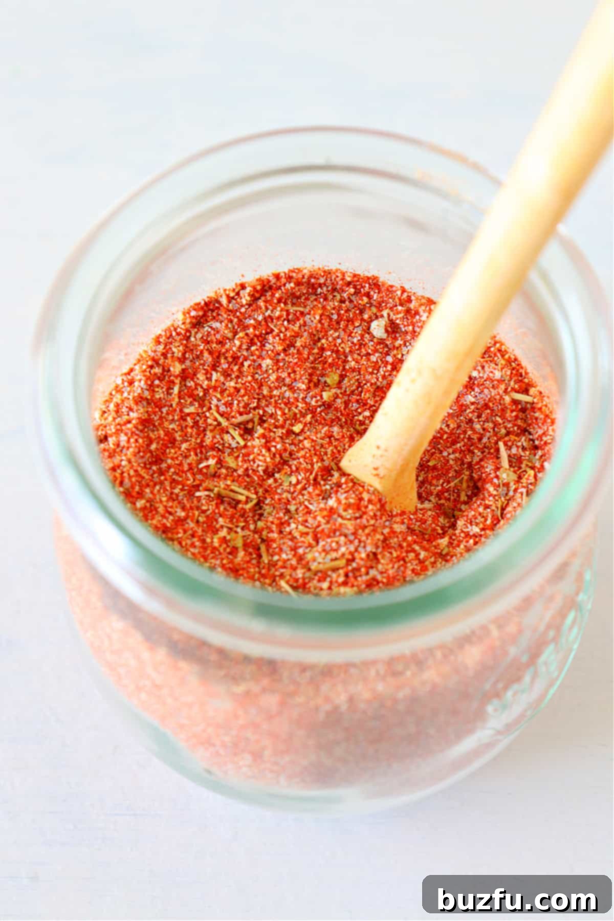 Cajun seasoning mix in a glass jar.