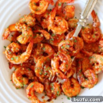 Cajun shrimp on a plate.