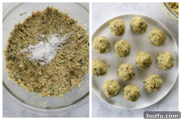 Shape falafel into balls. Shaping falafel.