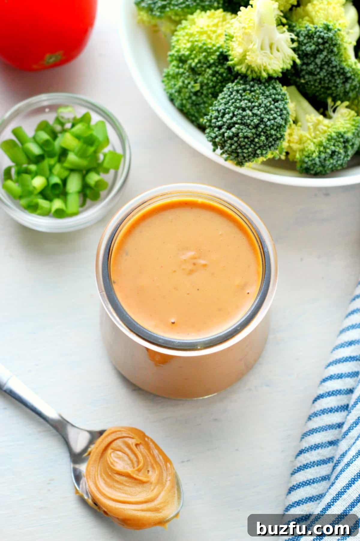 No-Fuss Salad Dressings 7 Dressing in a glass jar.