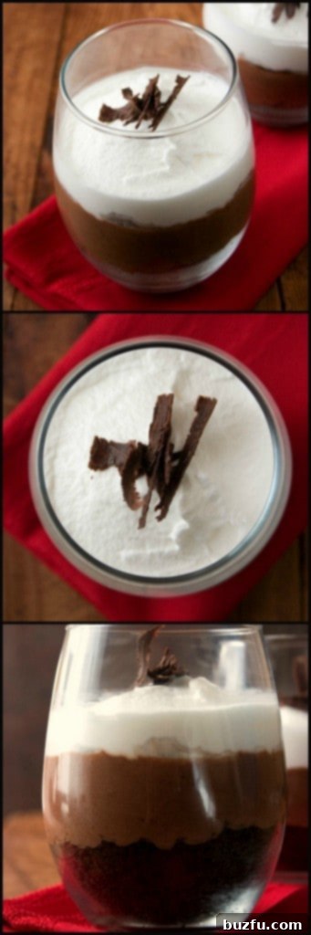 Chocolate Trifle For Valentine's Day, elegantly presented with chocolate shavings and a hint of romance.