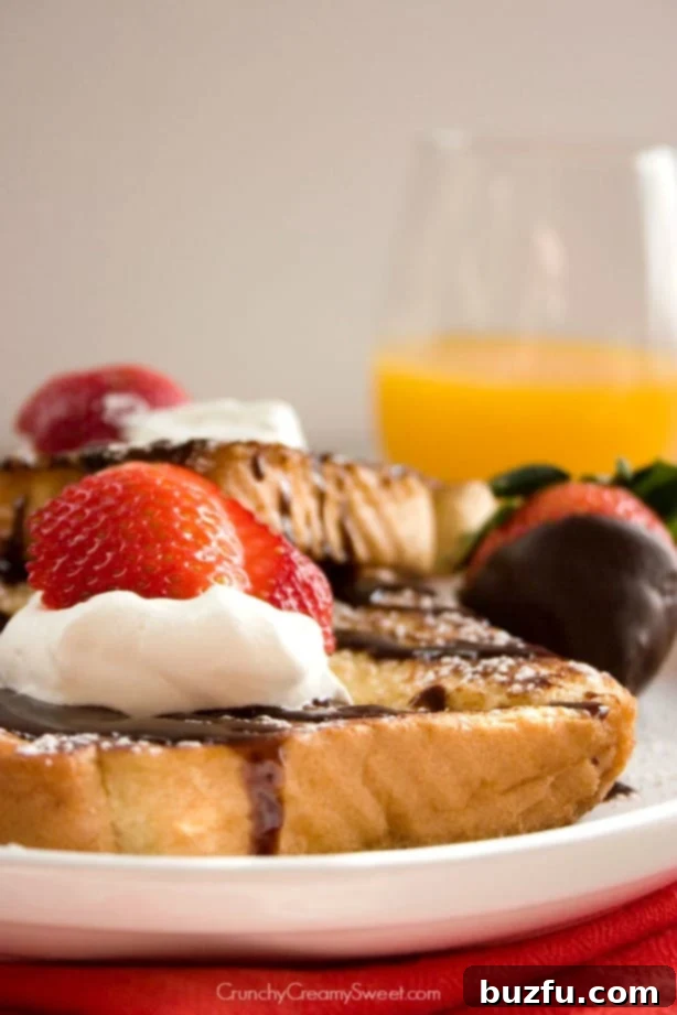 Delicious French toast ready to be topped