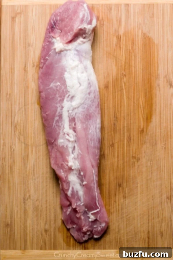 Pork Tenderloin - The Lean & Tender Cut Raw pork tenderloin, ready for preparation