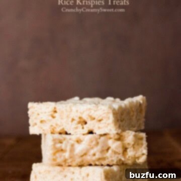 Stacked brown butter rice krispies treats