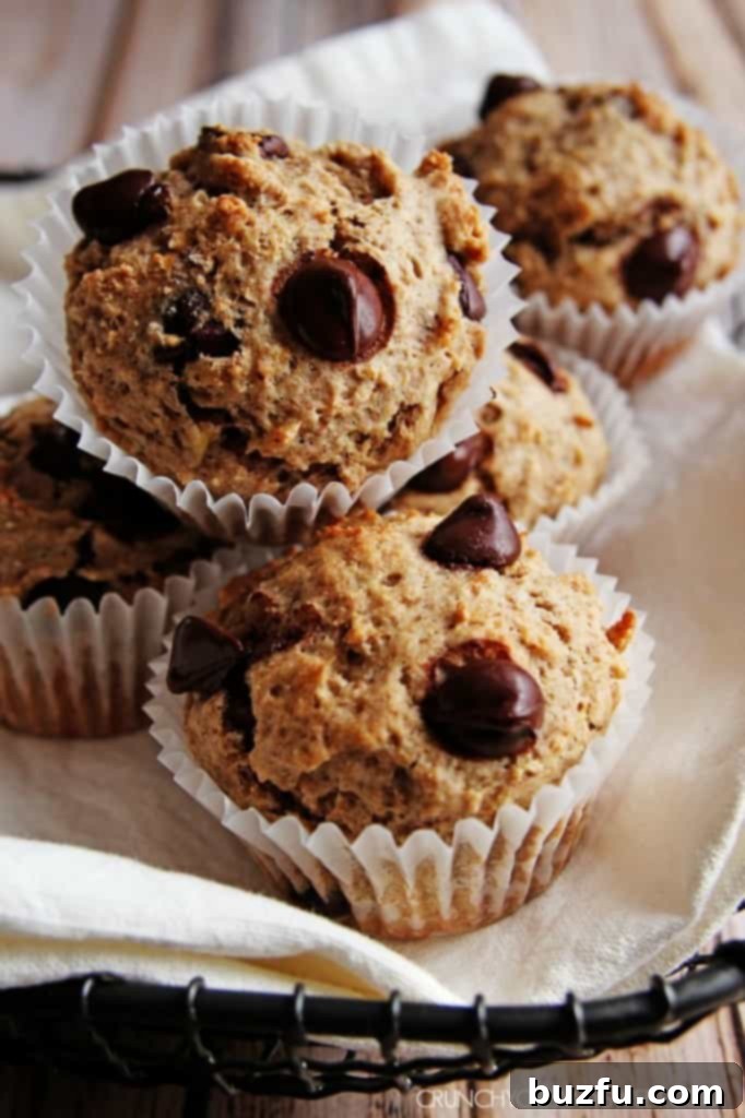 Golden Spiced Yogurt Banana Loaf 2 Healthy Banana Chocolate Chip Muffins - Perfect for a Quick Breakfast or Snack