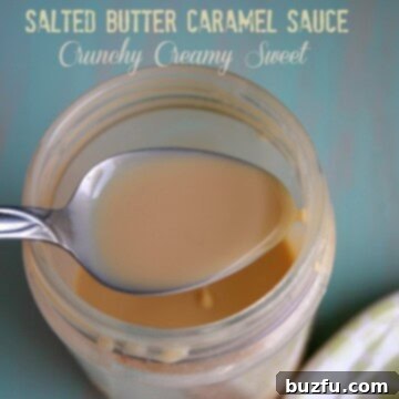 Salted Butter Caramel Sauce 2 Delicious Salted Butter Caramel Sauce in a jar, ready to be served.