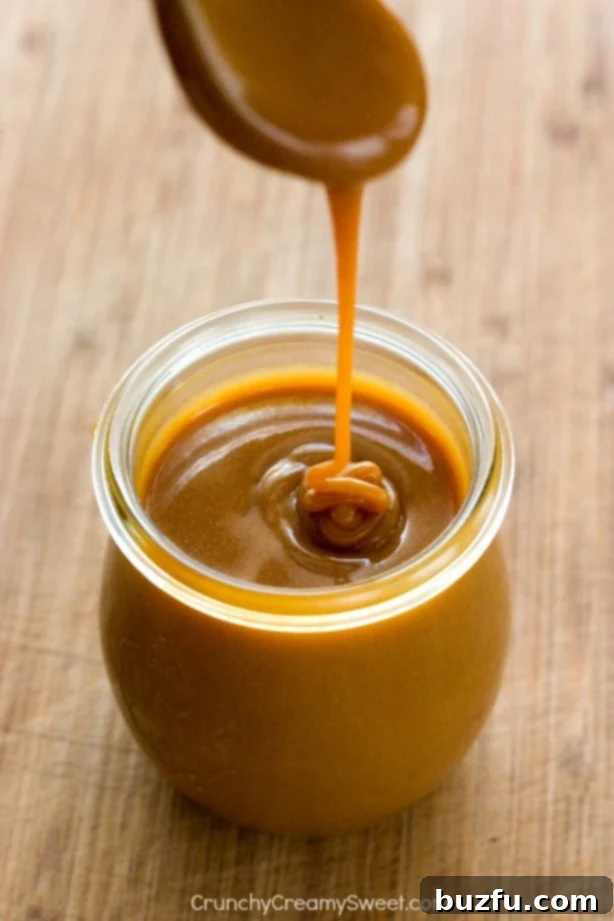 Gourmet Microwave Caramel 4 Beautifully textured Microwave Caramel Sauce, ready to be enjoyed.