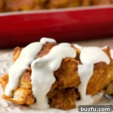 Cozy Pumpkin Orange Bread Pudding with Tangy Cream Cheese Glaze 5 Pumpkin Orange Bread Pudding with Cream Cheese Glaze