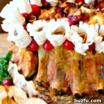 Regal Pork Crown Roast 2 Crown Roast of Pork on a serving platter.