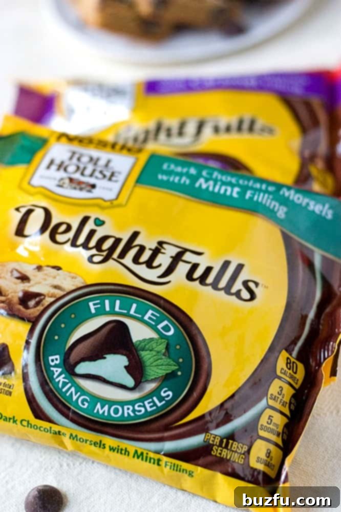 Nestle DelightFulls filled baking morsels in various flavors.